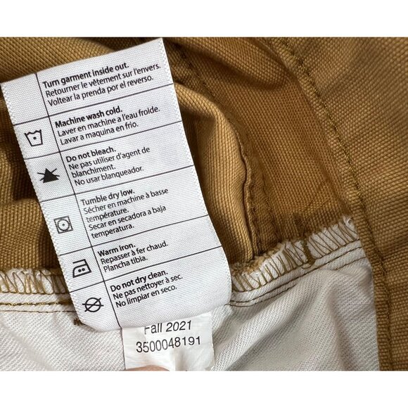 Carhartt Mens Relaxed Fit Duck Work Pants 36x34 Brown Durable Cotton BN2517-M - Picture 5 of 8